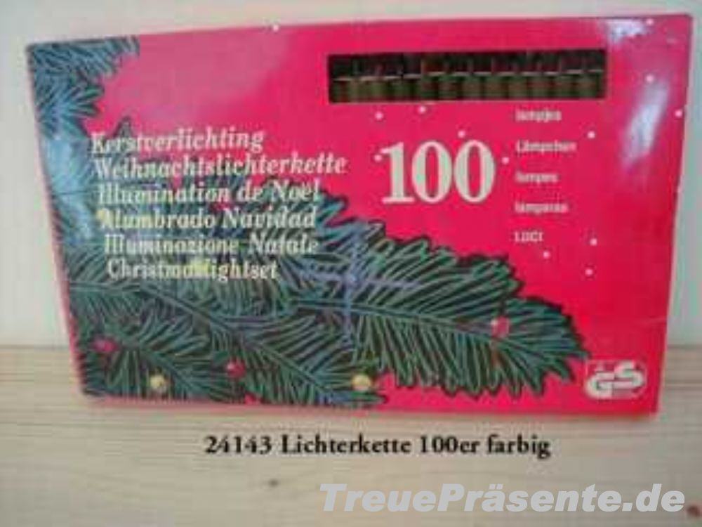 Christbaum-Lichterkette 100er farbig